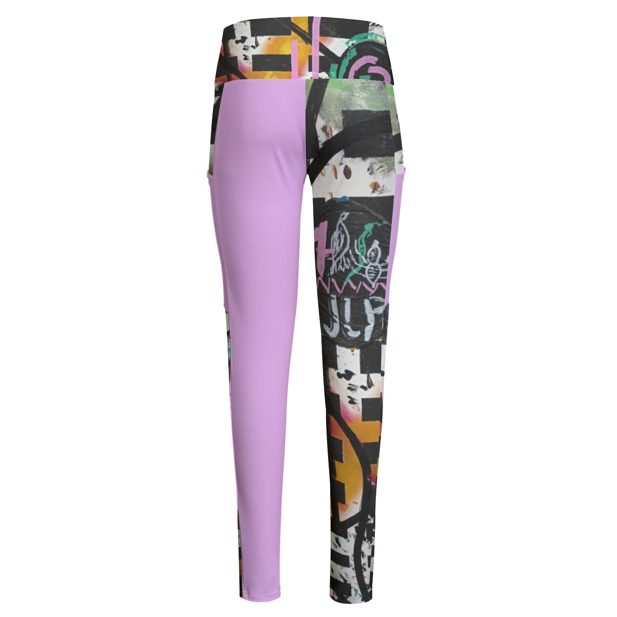 Social Media 2 High Waist Leggings With Side Pocket