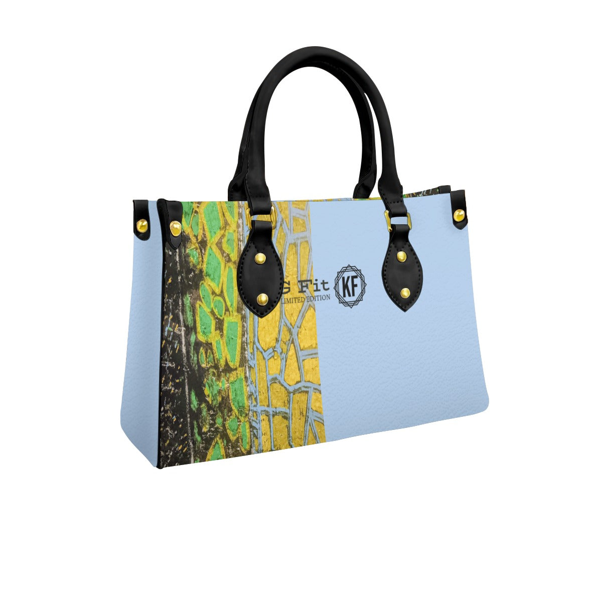 KG Fit, Earth Collection PU Tote Bag with Black Handle and Zip Pocket