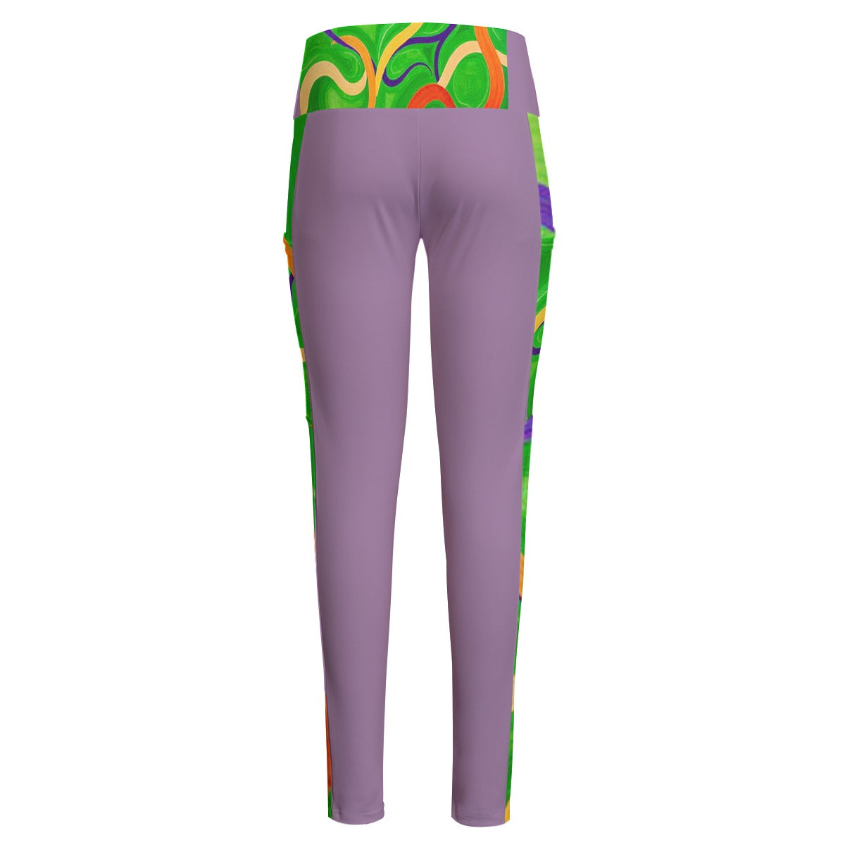 Squiggly High Waist Leggings with Side Pocket