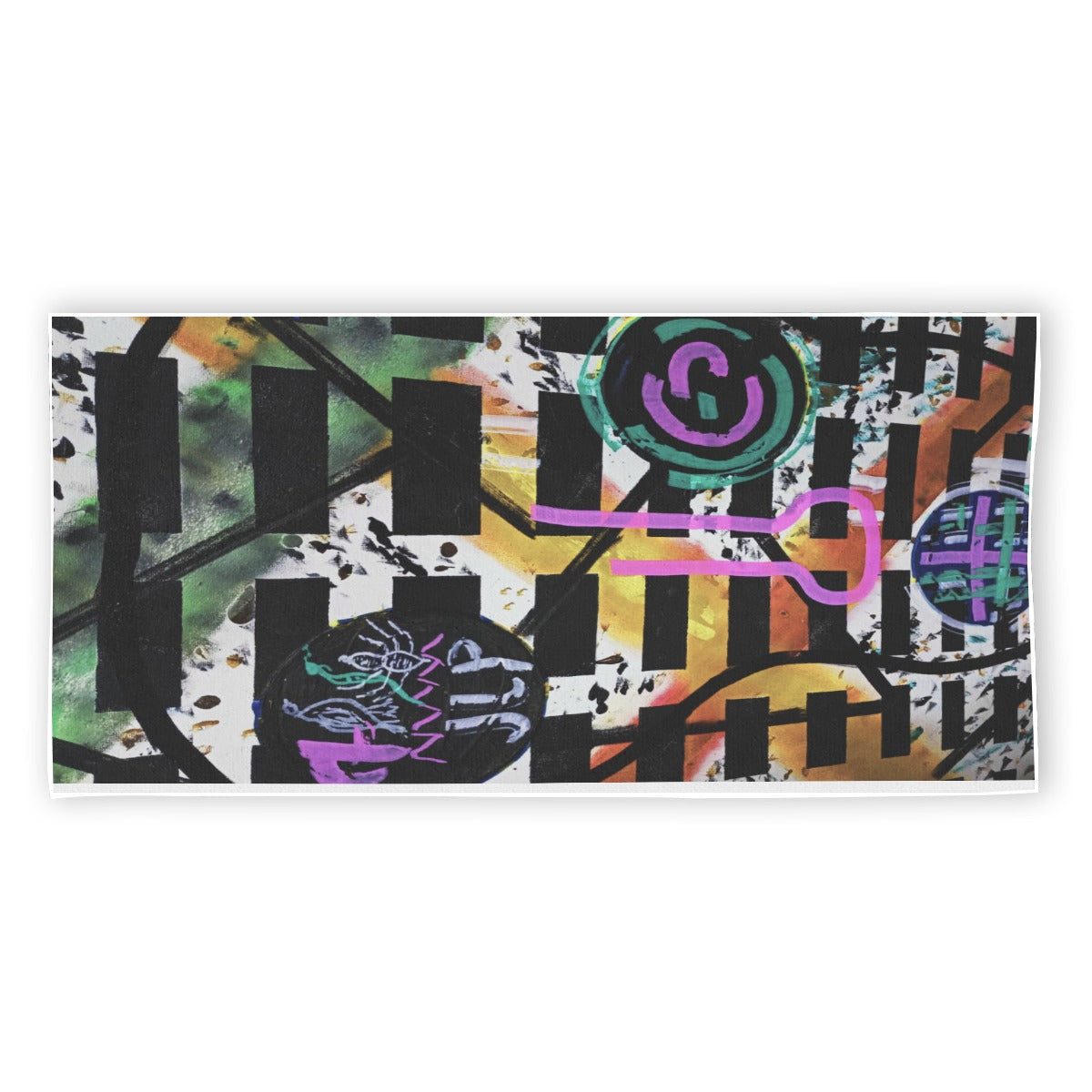 KG Fit Rectangular Beach Towel - Custom Design, Single-Side