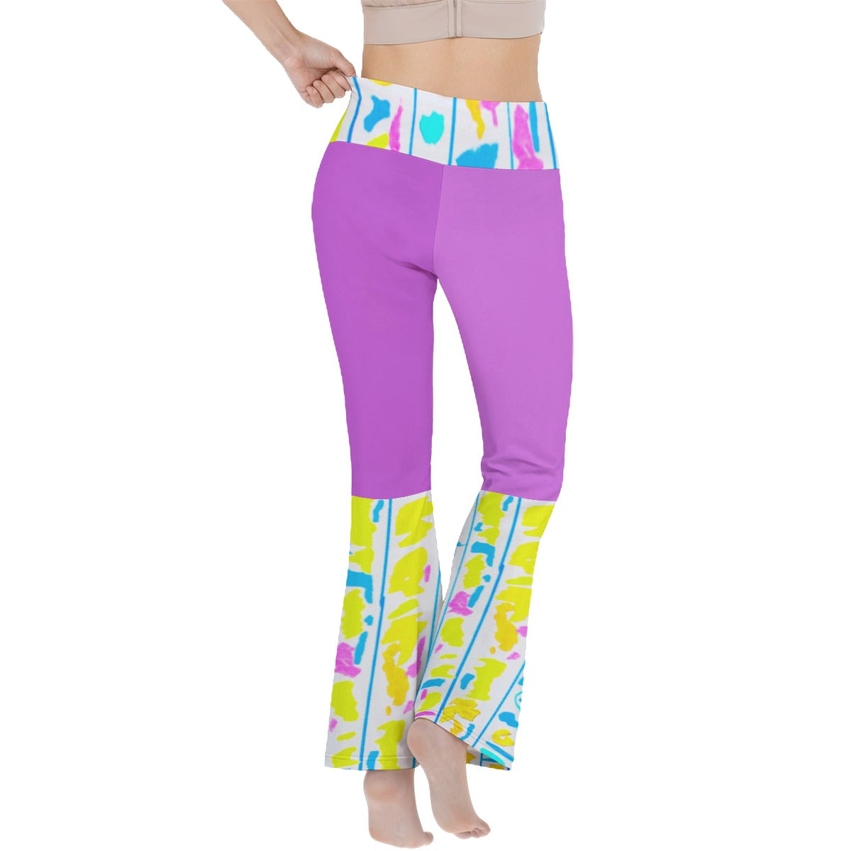 Folksy High-Waisted Yoga Pants