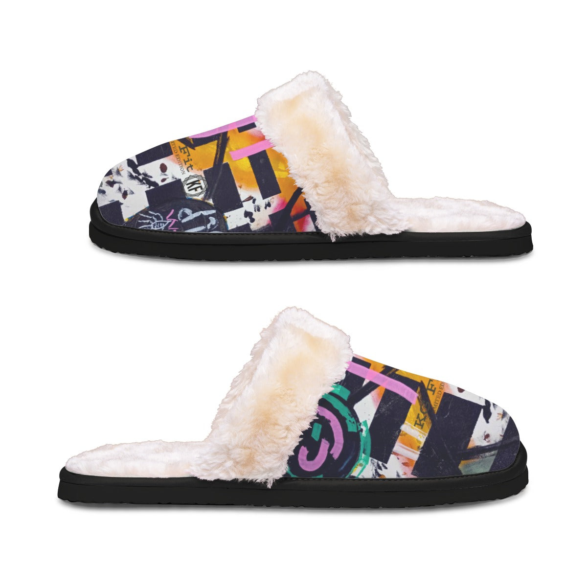 Social Media 2 Women's Home Plush Slippers