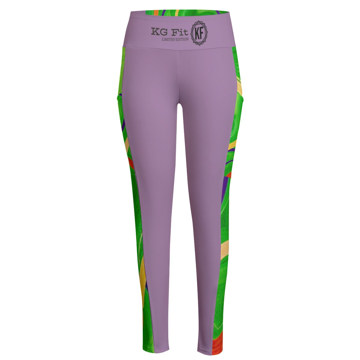 Squiggly High Waist Leggings with Side Pocket