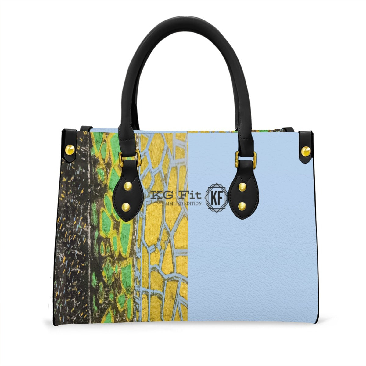 KG Fit, Earth Collection PU Tote Bag with Black Handle and Zip Pocket