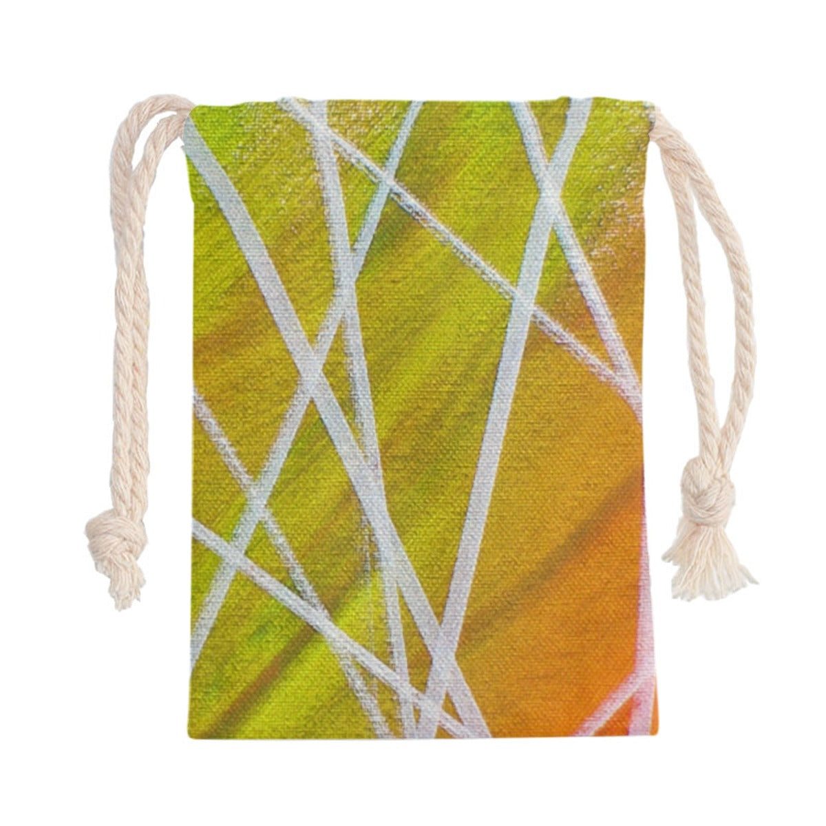 Swag Bag Orange, lime green, and white stripes