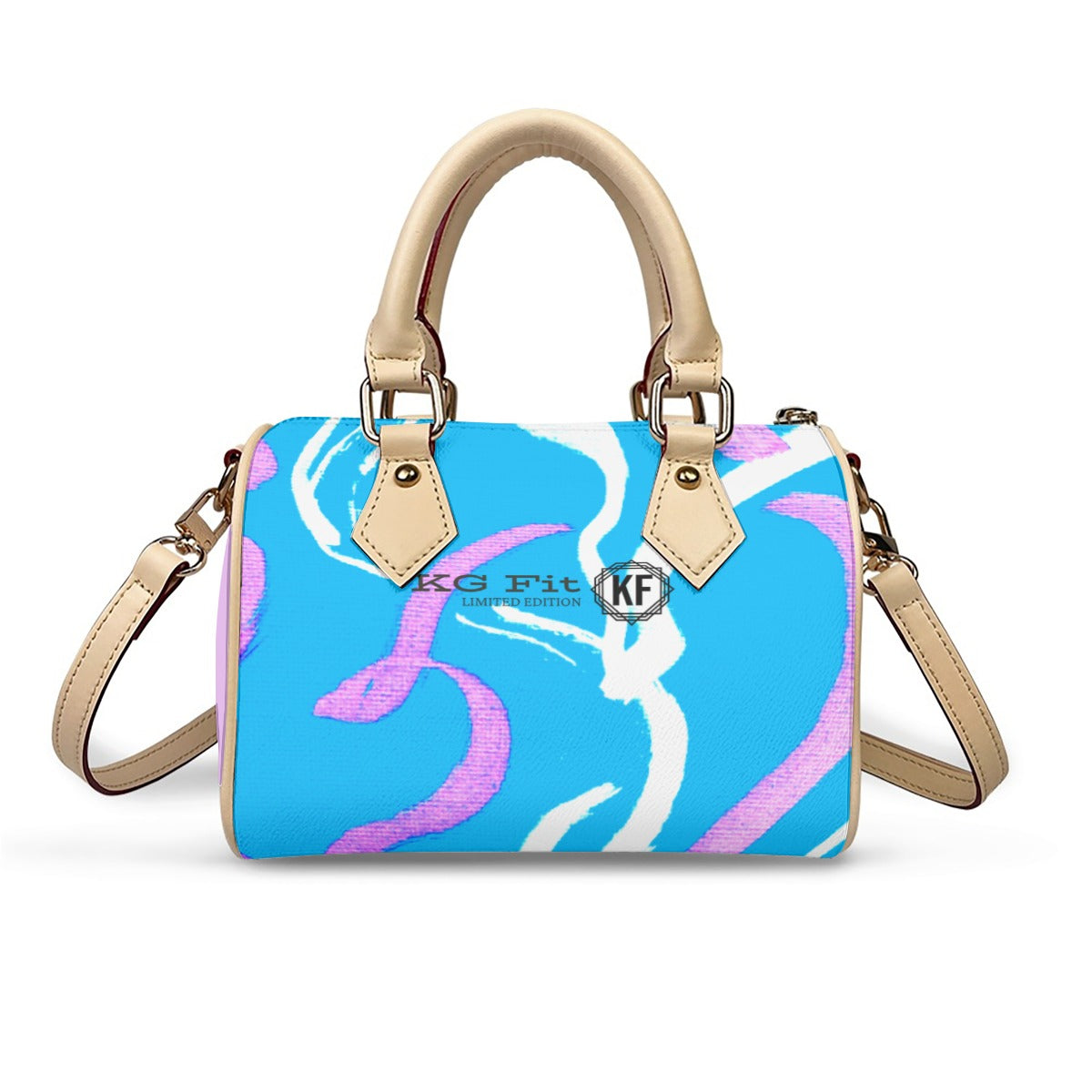 Melancholy Classic Barrel-Shaped PU Leather Handbag with Detachable Strap