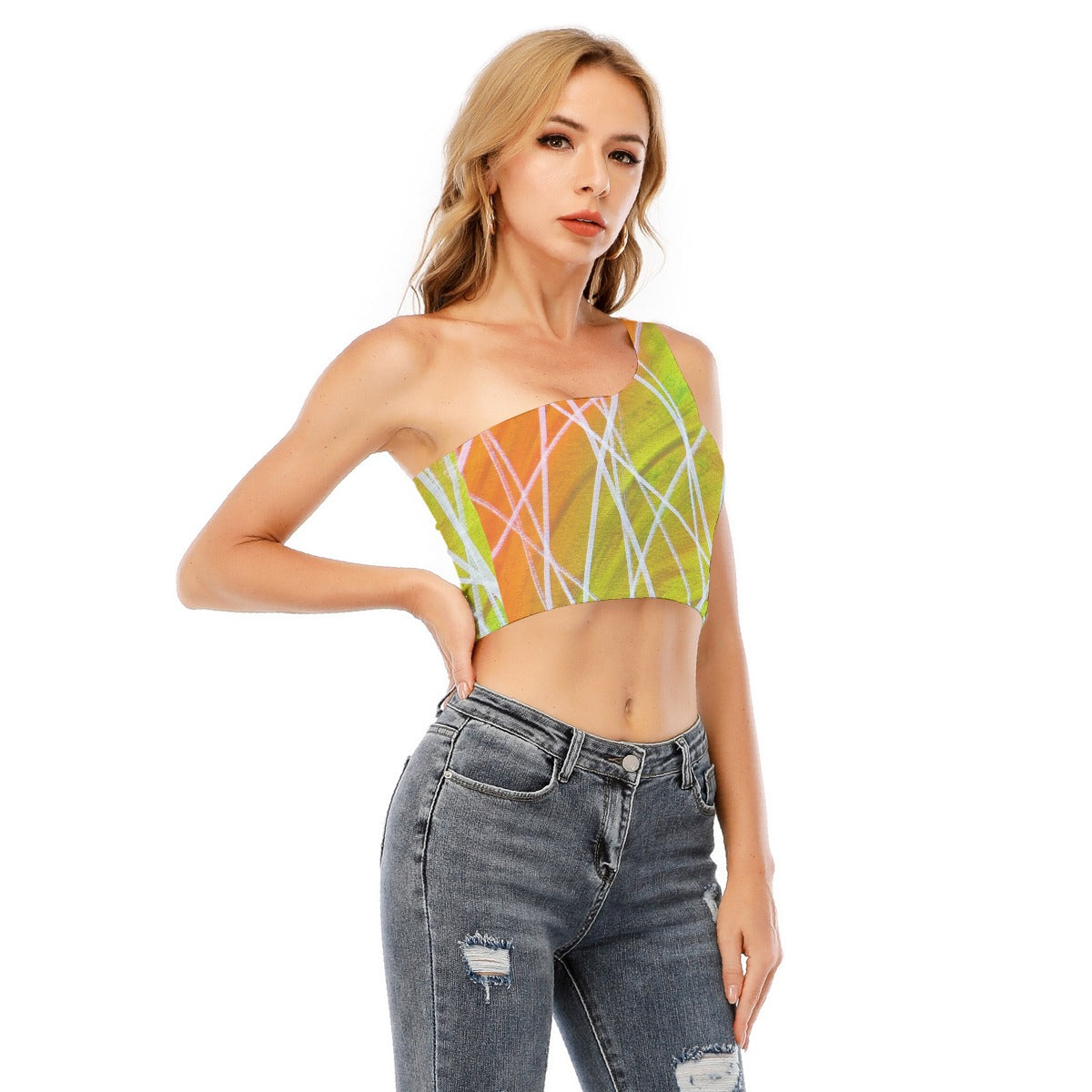 Hyped One-Shoulder Cropped Top