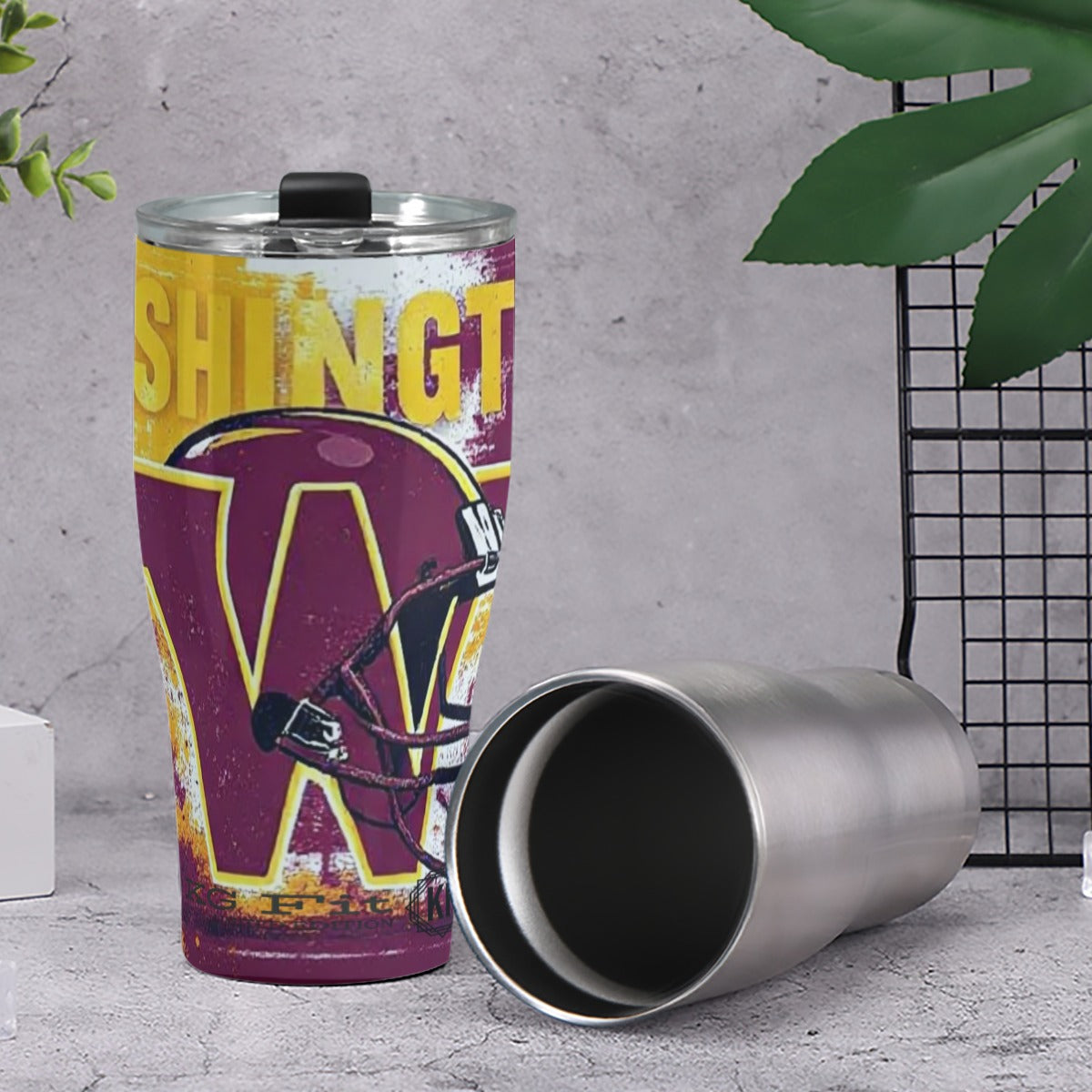KG Fit Washington Commanders 30oz Stainless Steel Tumbler - Insulated NFL Fan Mug with Custom Print