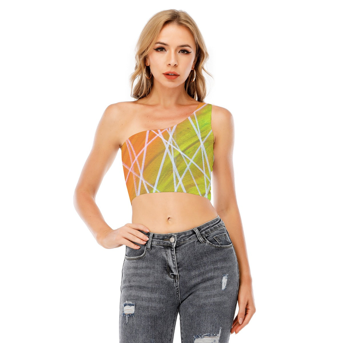 Hyped One-Shoulder Cropped Top
