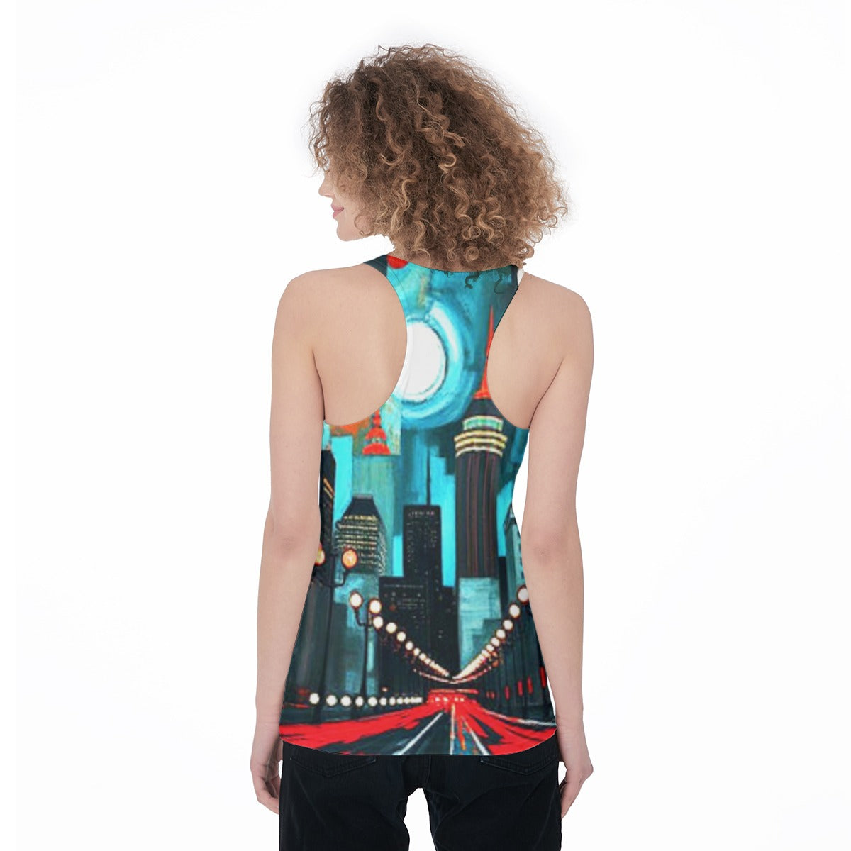 Atlanta at Nighttime Women's Racerback Tank Top