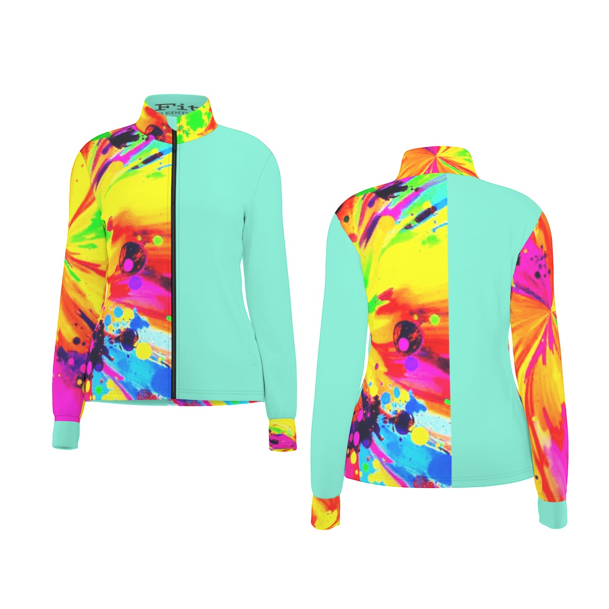 Psychedelic Long Sleeve Thumbhole Jacket