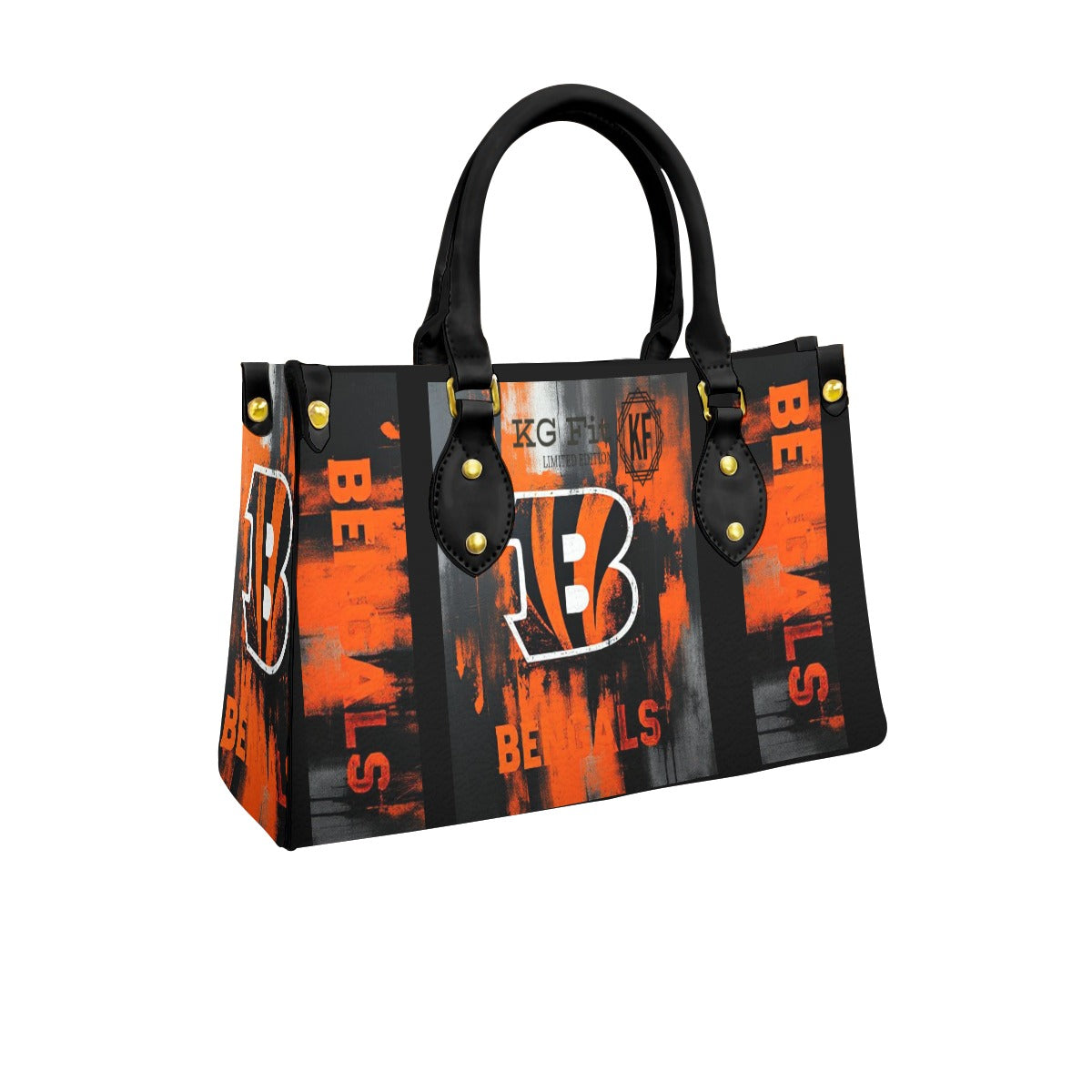 Cincinnati Bengals Tote Bag With Black Handle