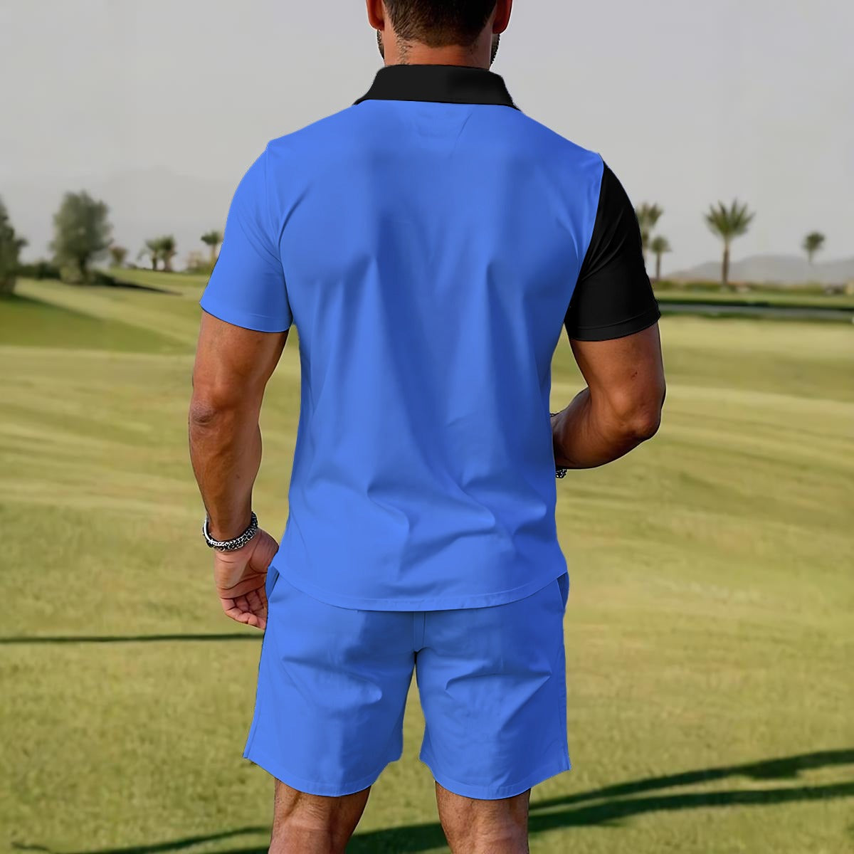 Blue Zebra Men's Polo Sportswear Set