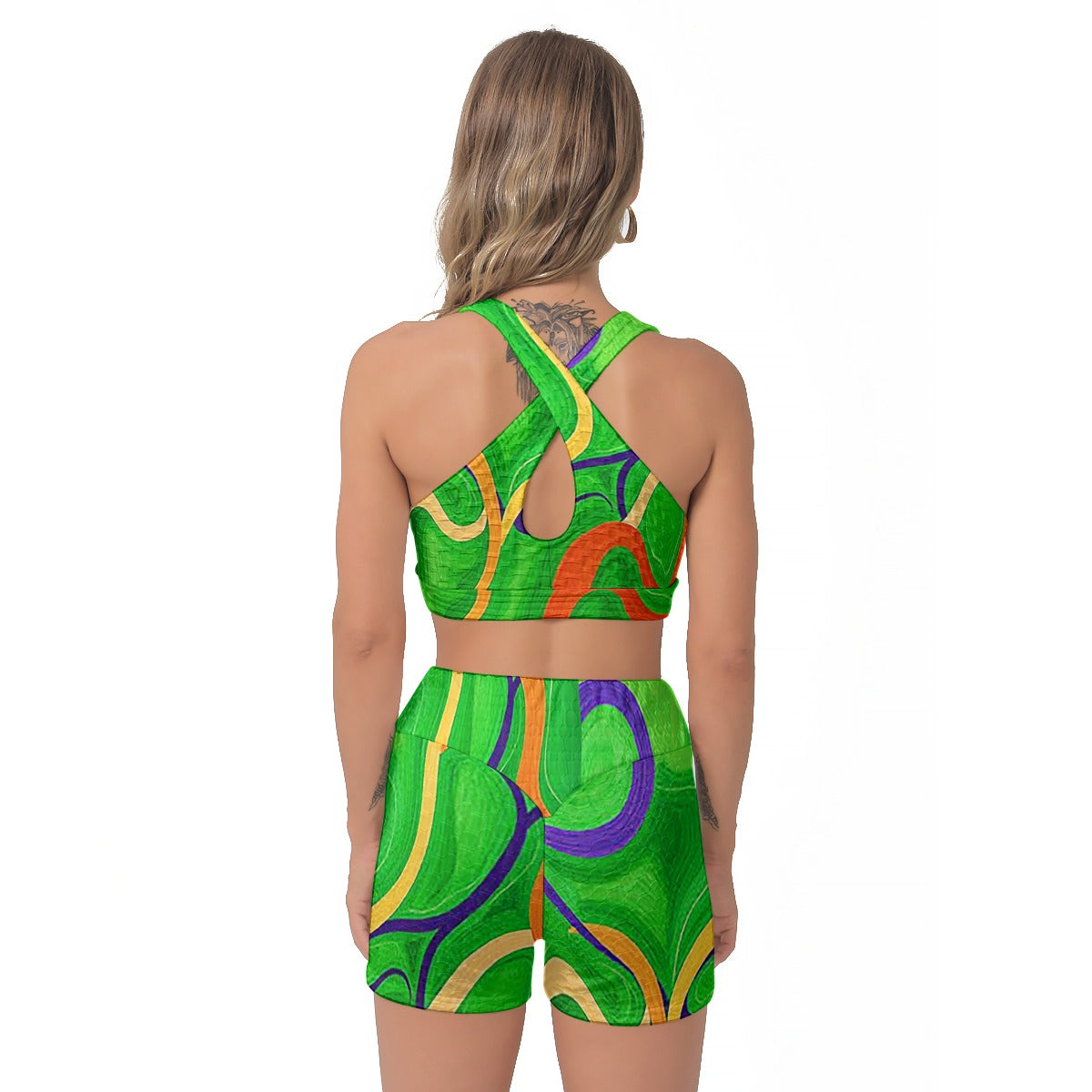 Squiggly Women's Sports Bra Suit