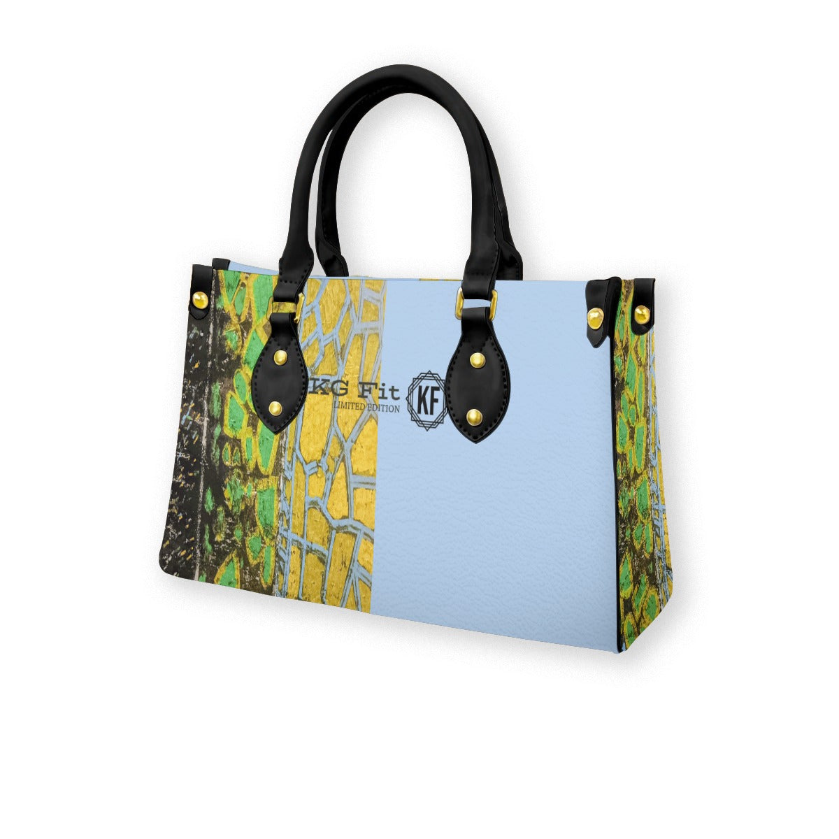 KG Fit, Earth Collection PU Tote Bag with Black Handle and Zip Pocket