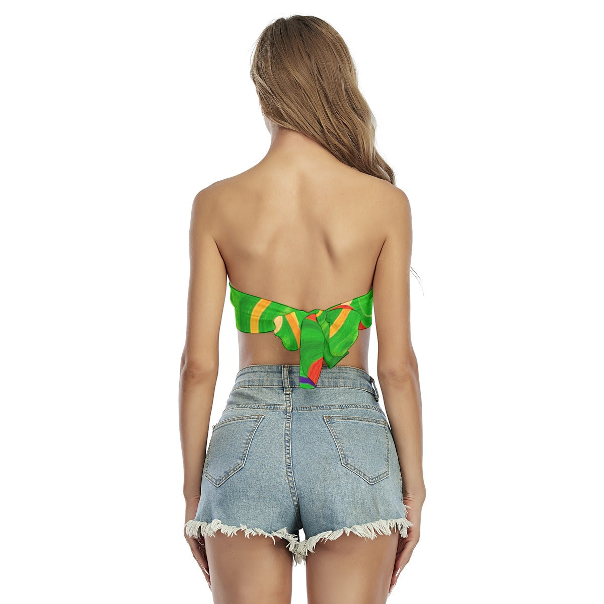 Squiggly Sexy Satin Triangle Tube Top