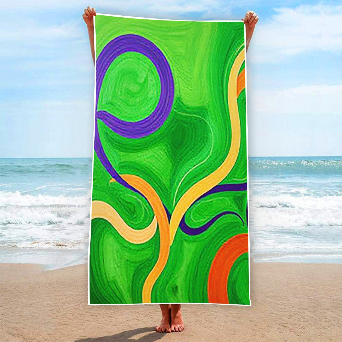 Squiggly Rectangular Beach Towel