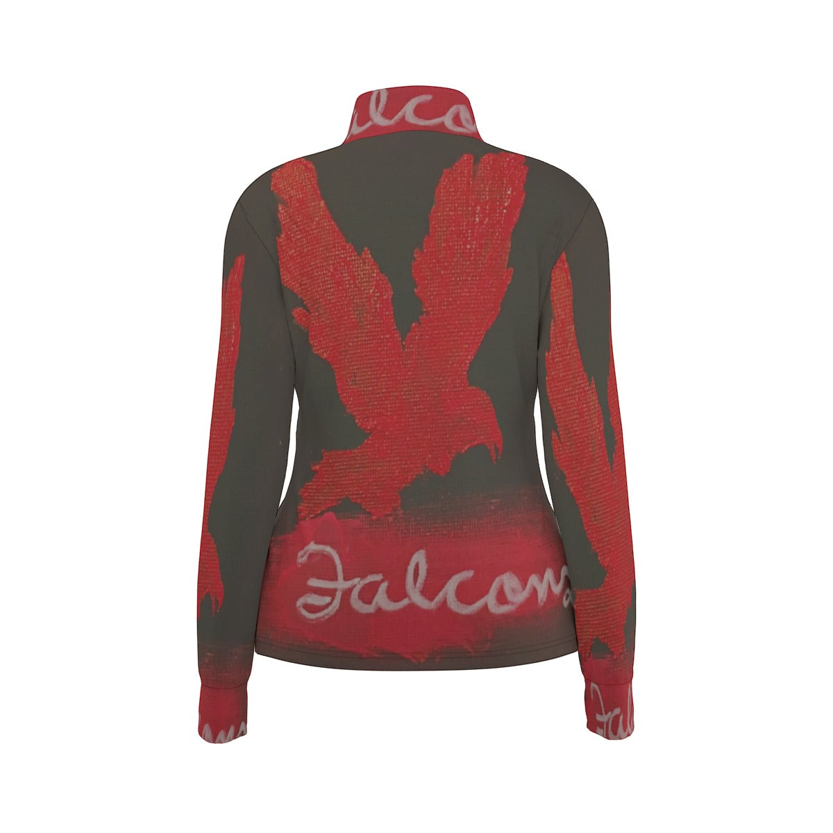 KG Fit Women's Long Sleeve Thumbhole Jacket with Falcons Print - Elastic & Comfortable