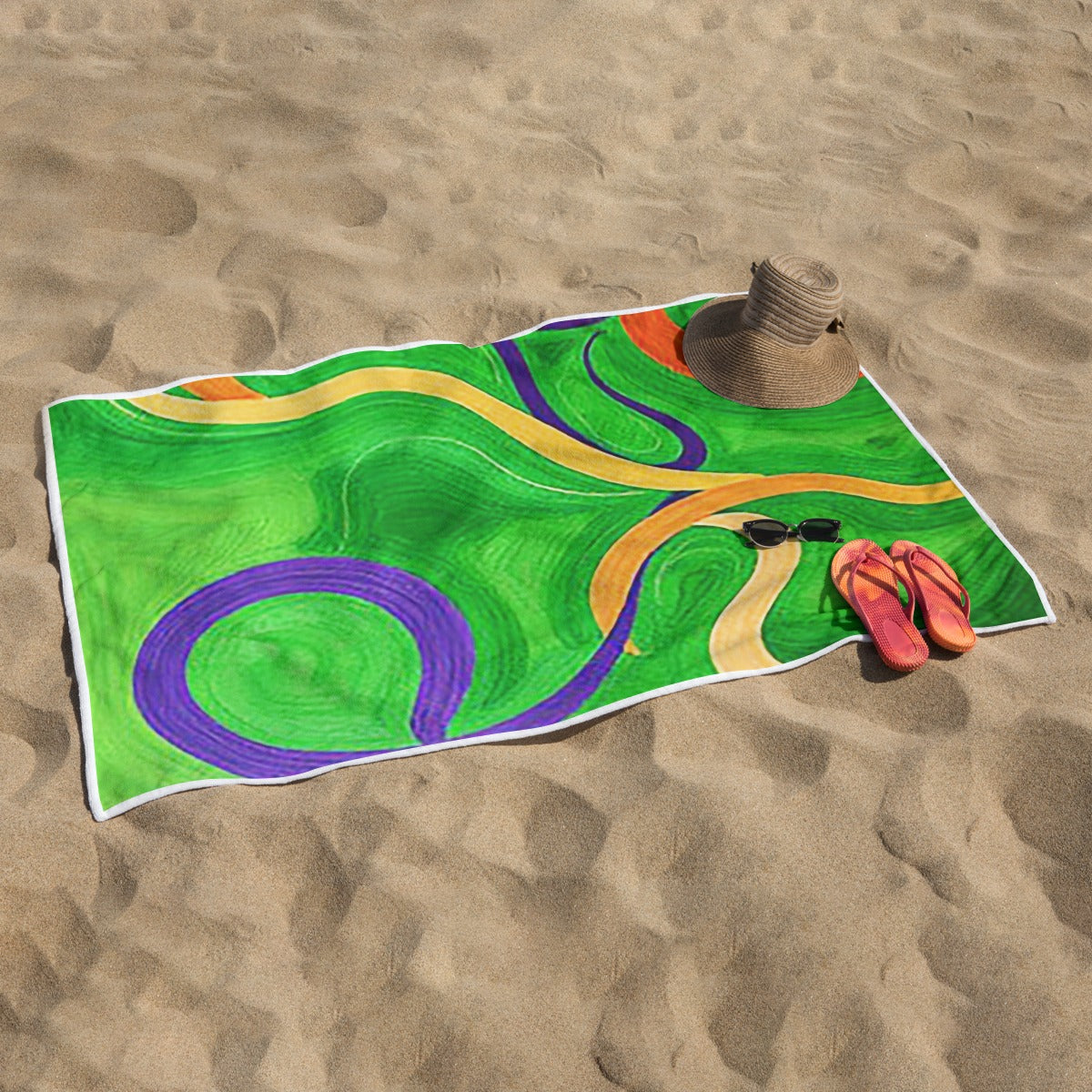 Squiggly Rectangular Beach Towel
