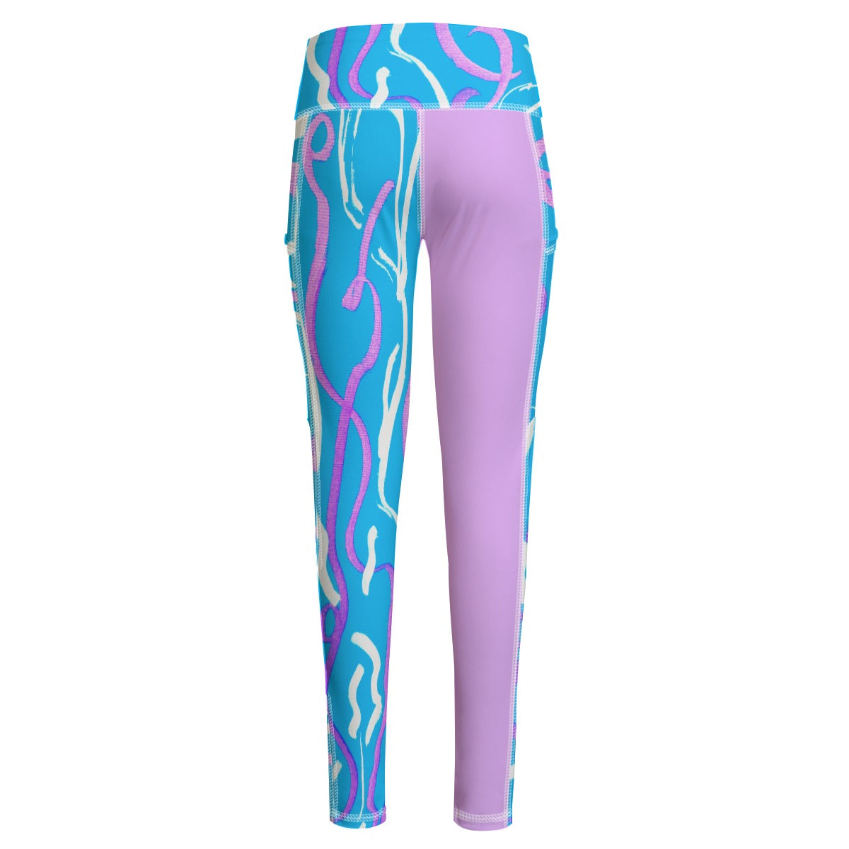 Melancholy High-Stretch Yoga Leggings with Side Pockets