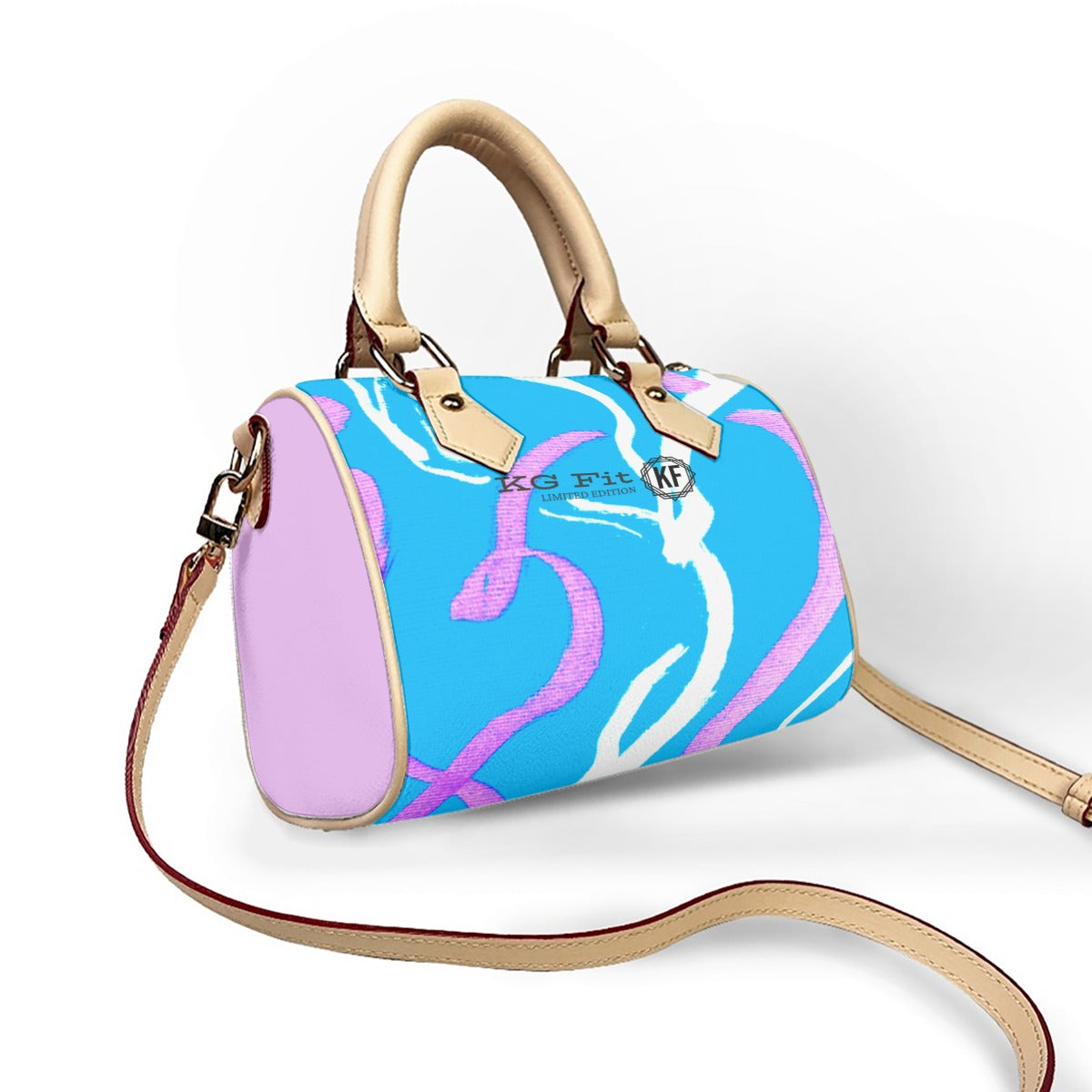 Melancholy Classic Barrel-Shaped PU Leather Handbag with Detachable Strap