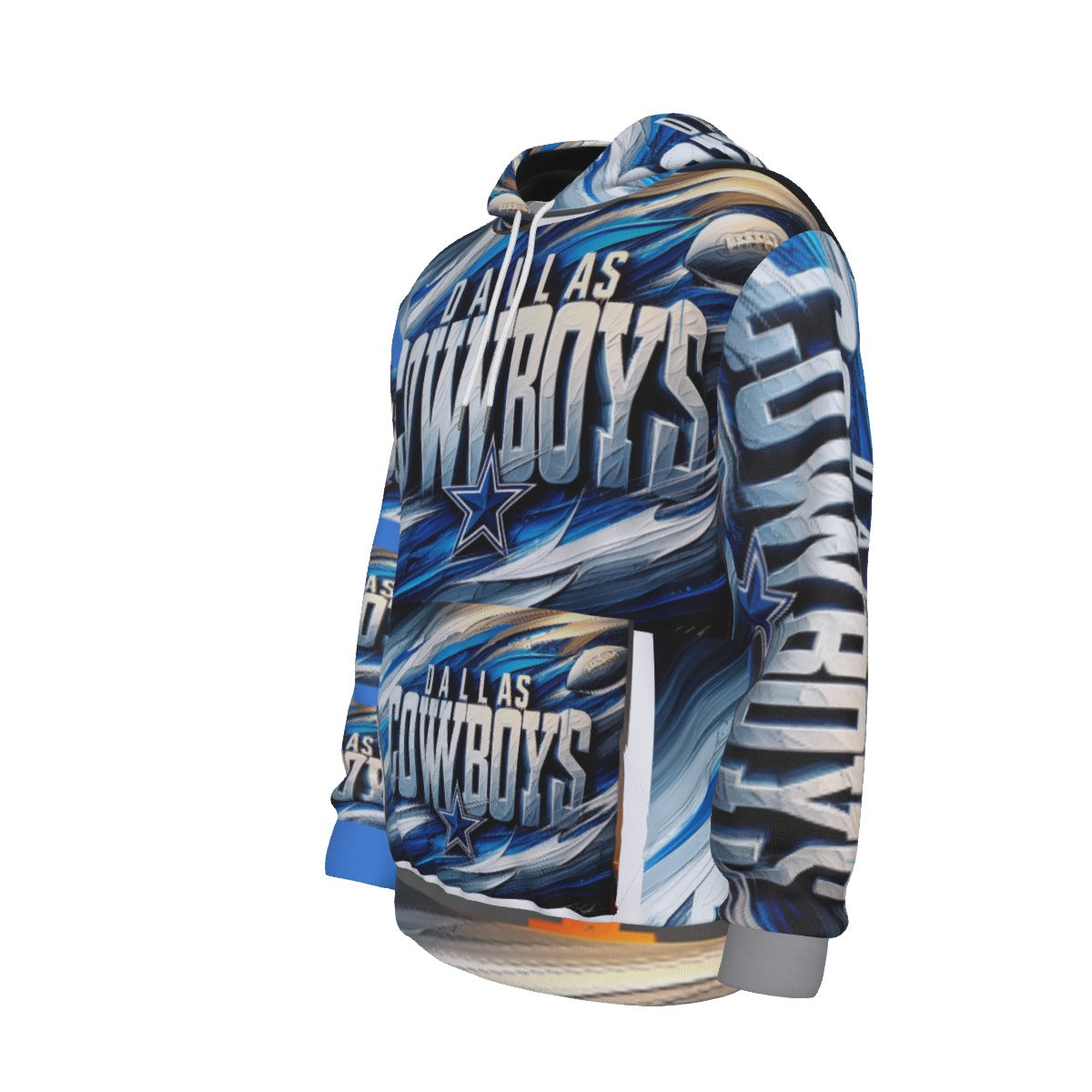 Dallas Cowboys Men's Thicken Pullover Hoodie with Fleece Lining