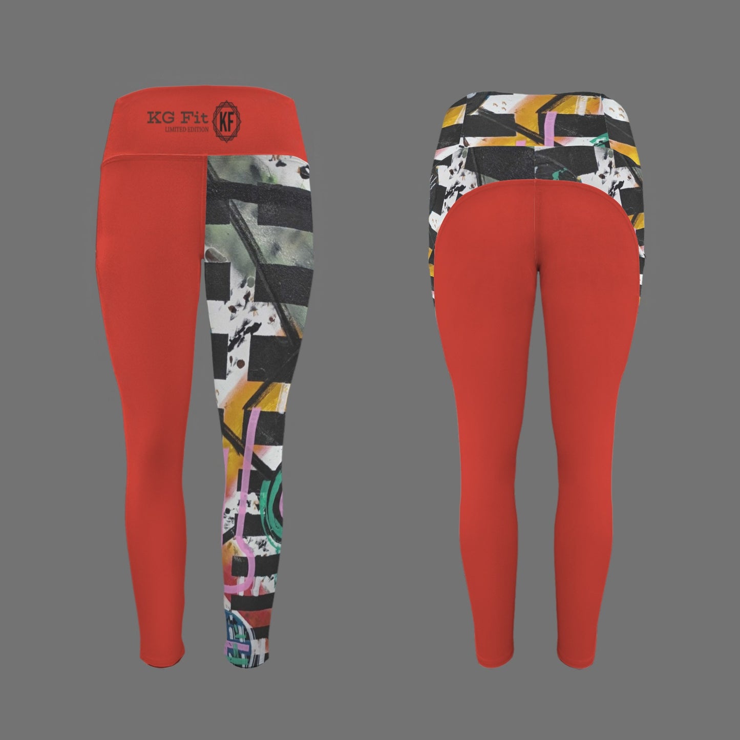 Red Social Media 2 Leggings