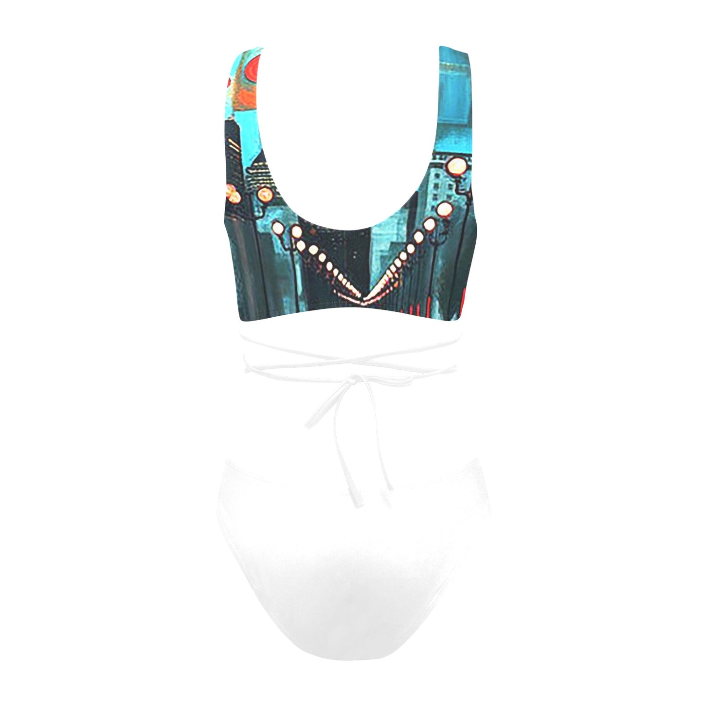 Atlanta-at-Nighttime Cross String Bikini