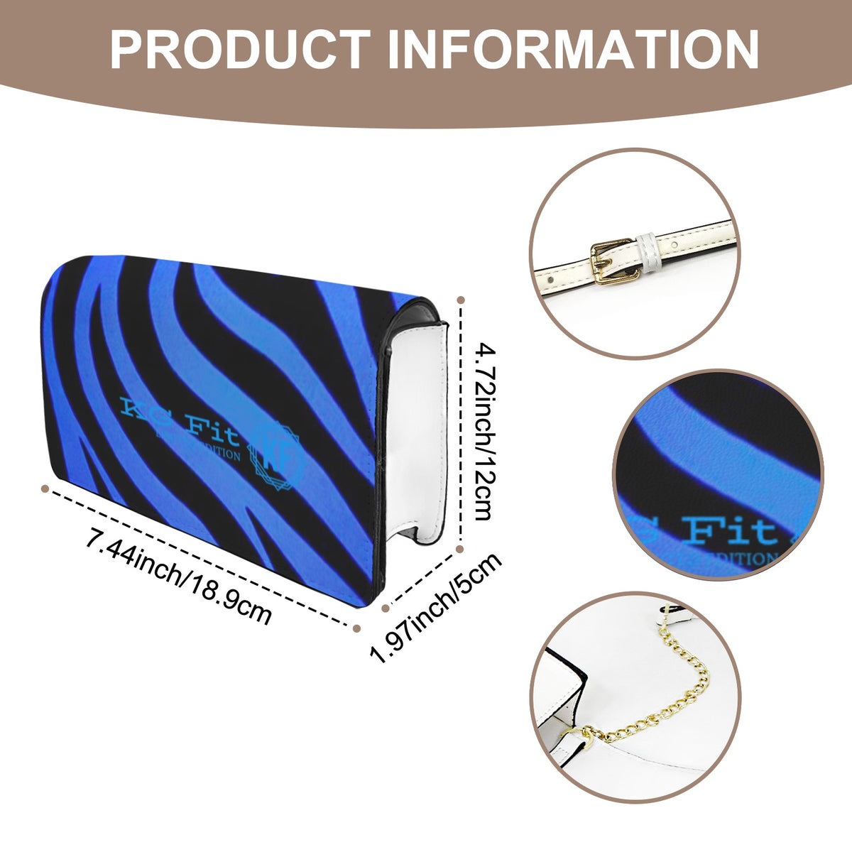 Blue Zebra purse