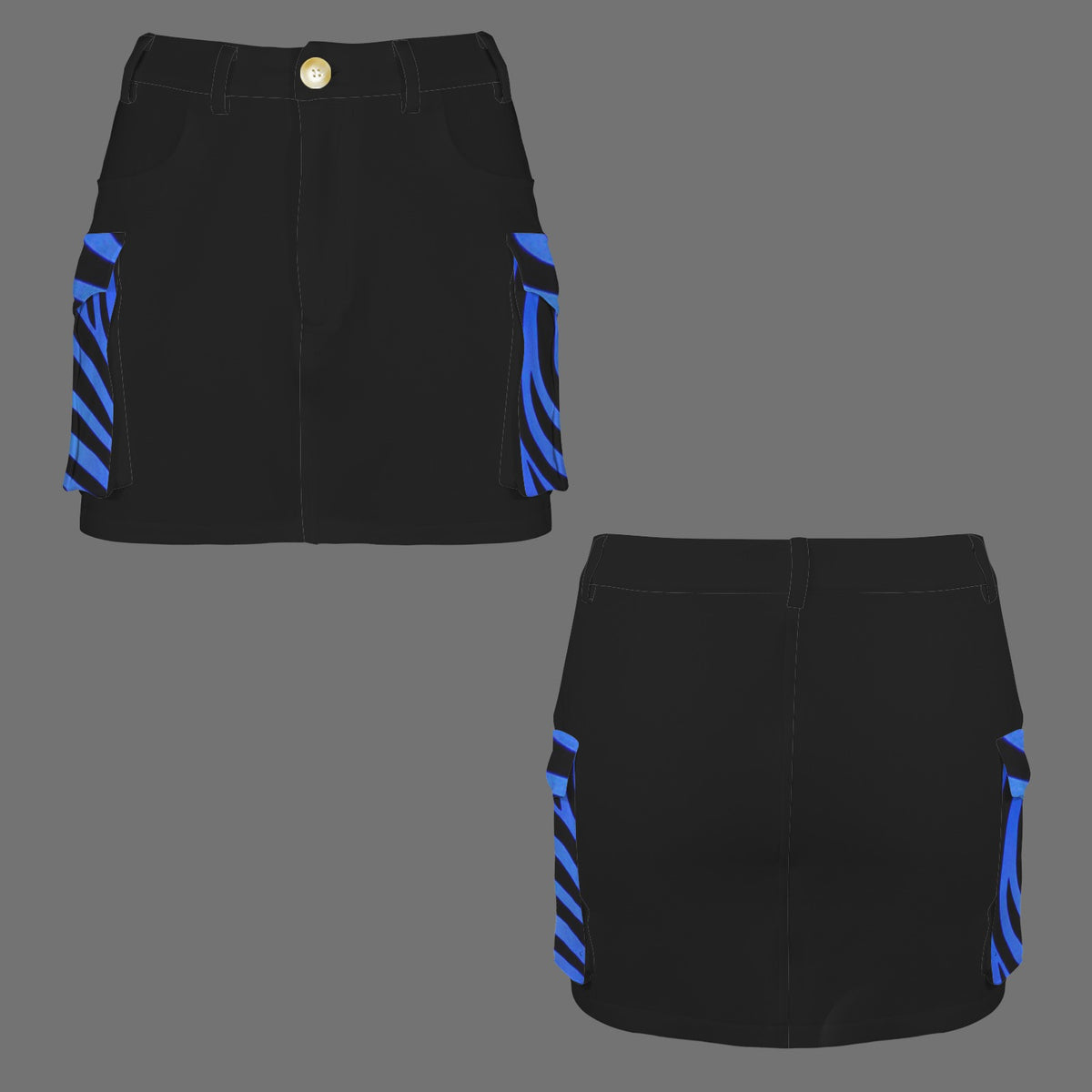 zebra.blue cargo skirt