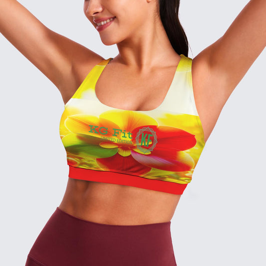 kg.logo.green sports bra