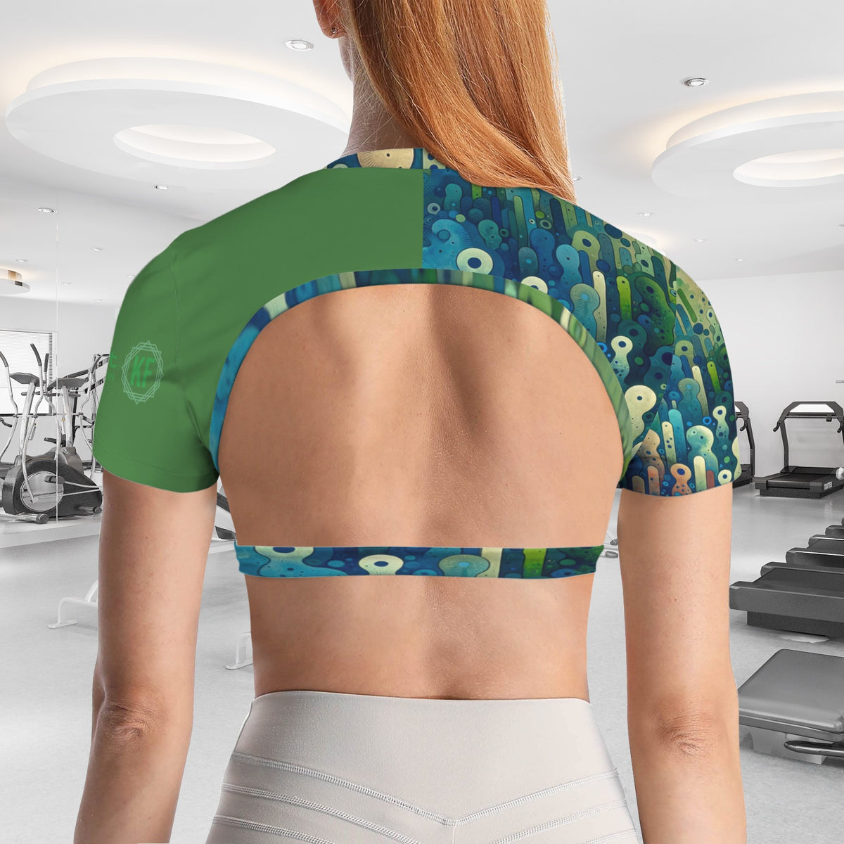 Funky Women's Cropped Open-Back Sport Top