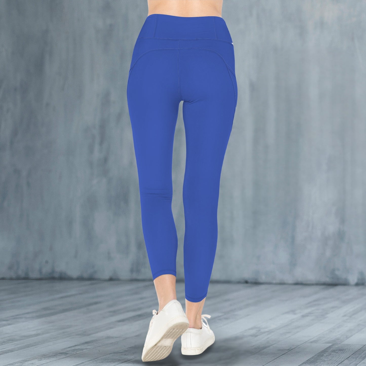 KG Fit Blue High Waist Leggings with Side Pockets