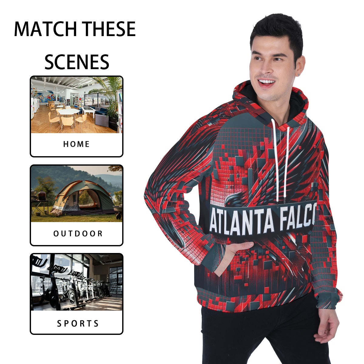 KG Fit Falcons Men's Heavy Fleece Hoodie