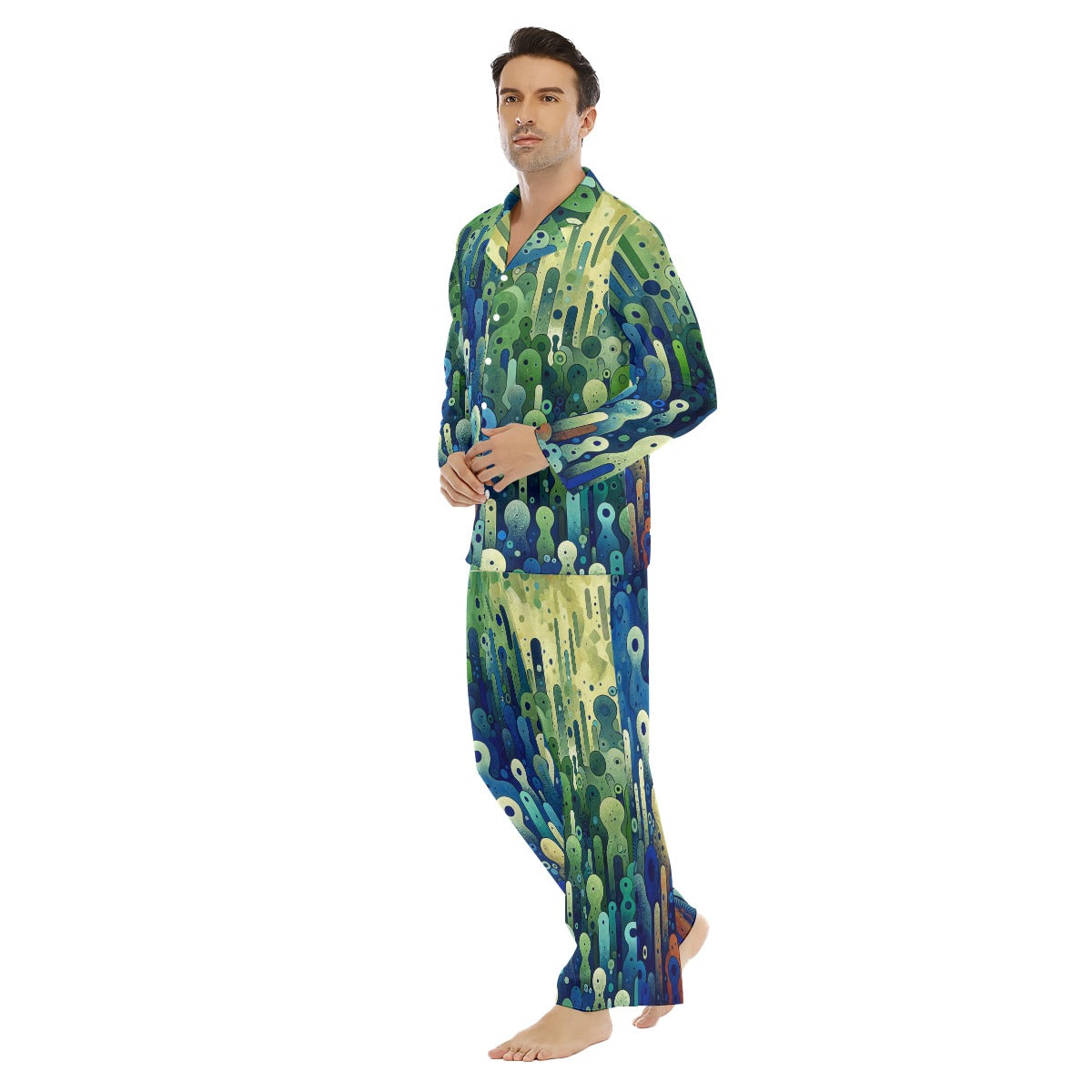 Funky Men's Lapel Pajama Set