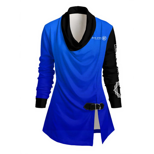 KG Fit Women's Draped Long Sleeve Top