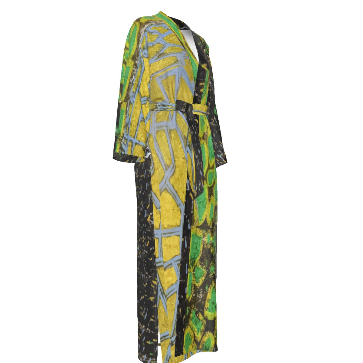 Earth Women's Satin Kimono Long Robe