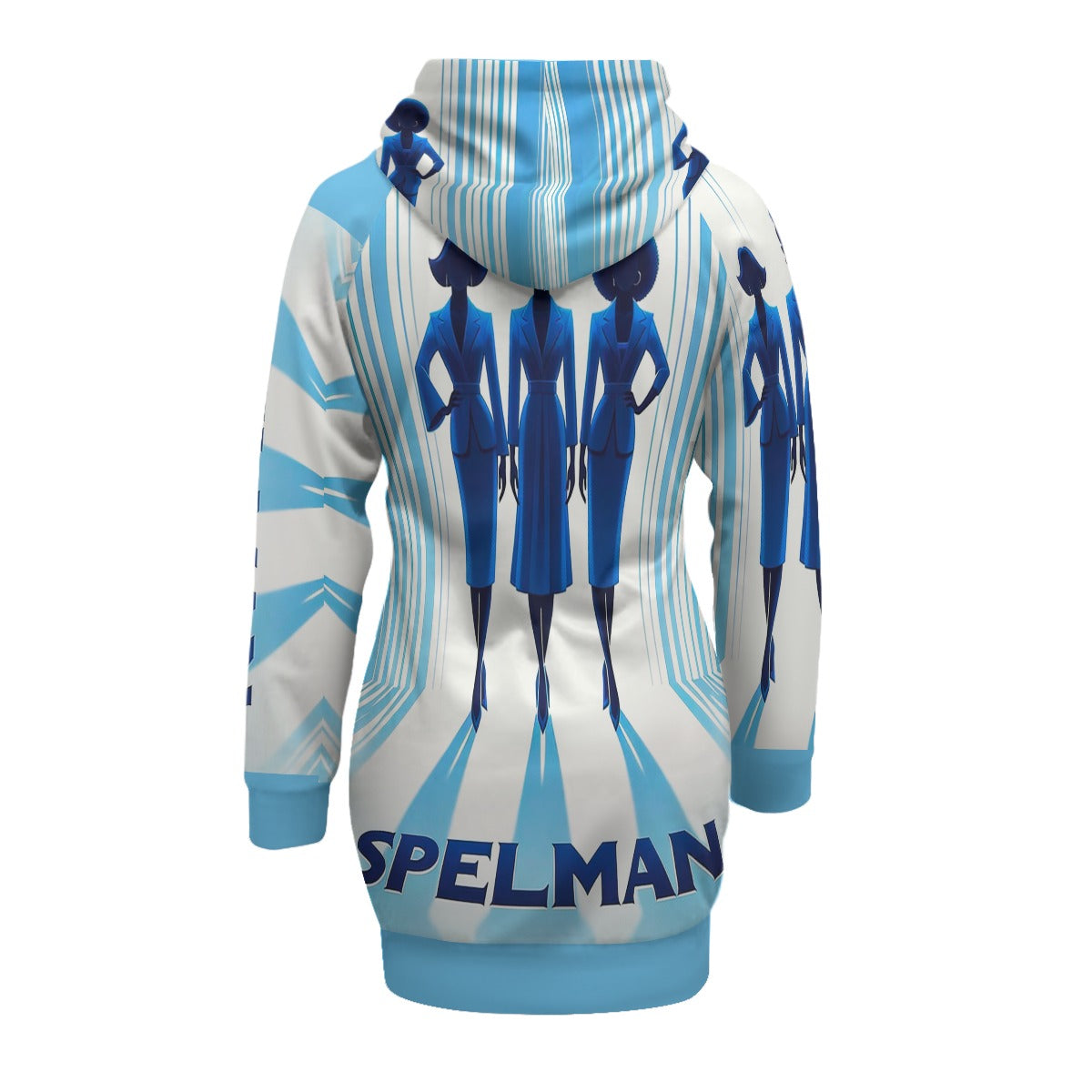 Spelman Inspired Women's Pullover Hoodie Dress with Raglan Sleeve