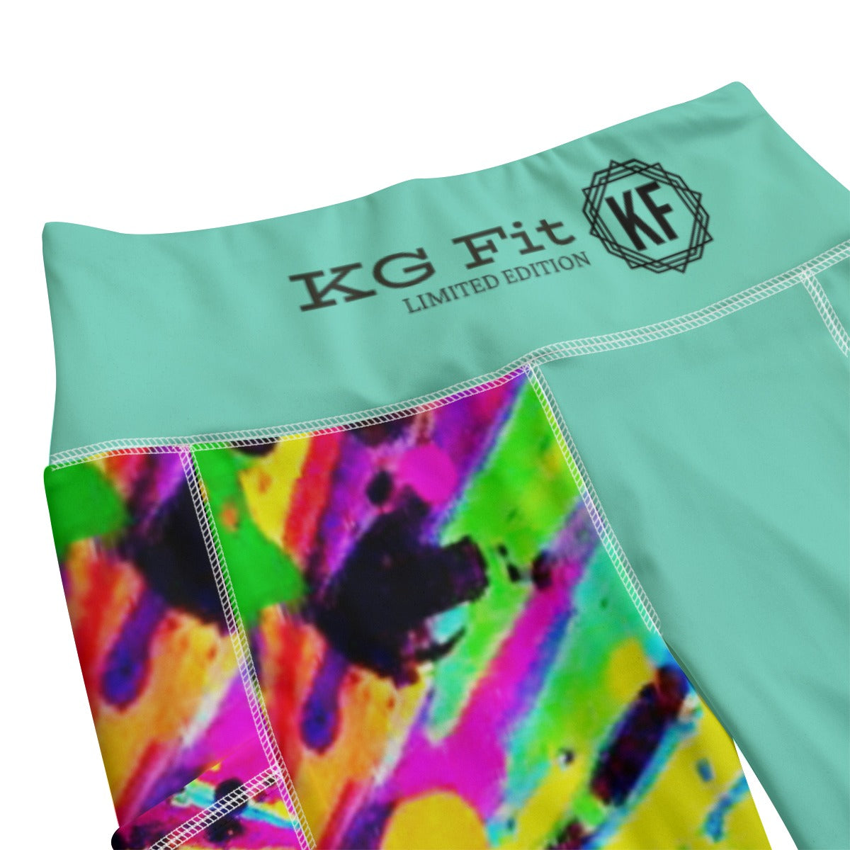 Psychedelic High-Stretch Yoga Leggings with Side Pocket