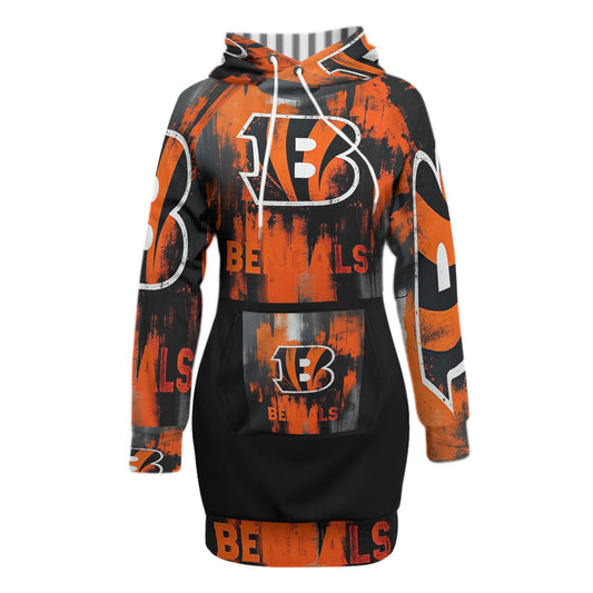 KG Fit Women's Pullover Hoodie dress with Raglan Sleeve