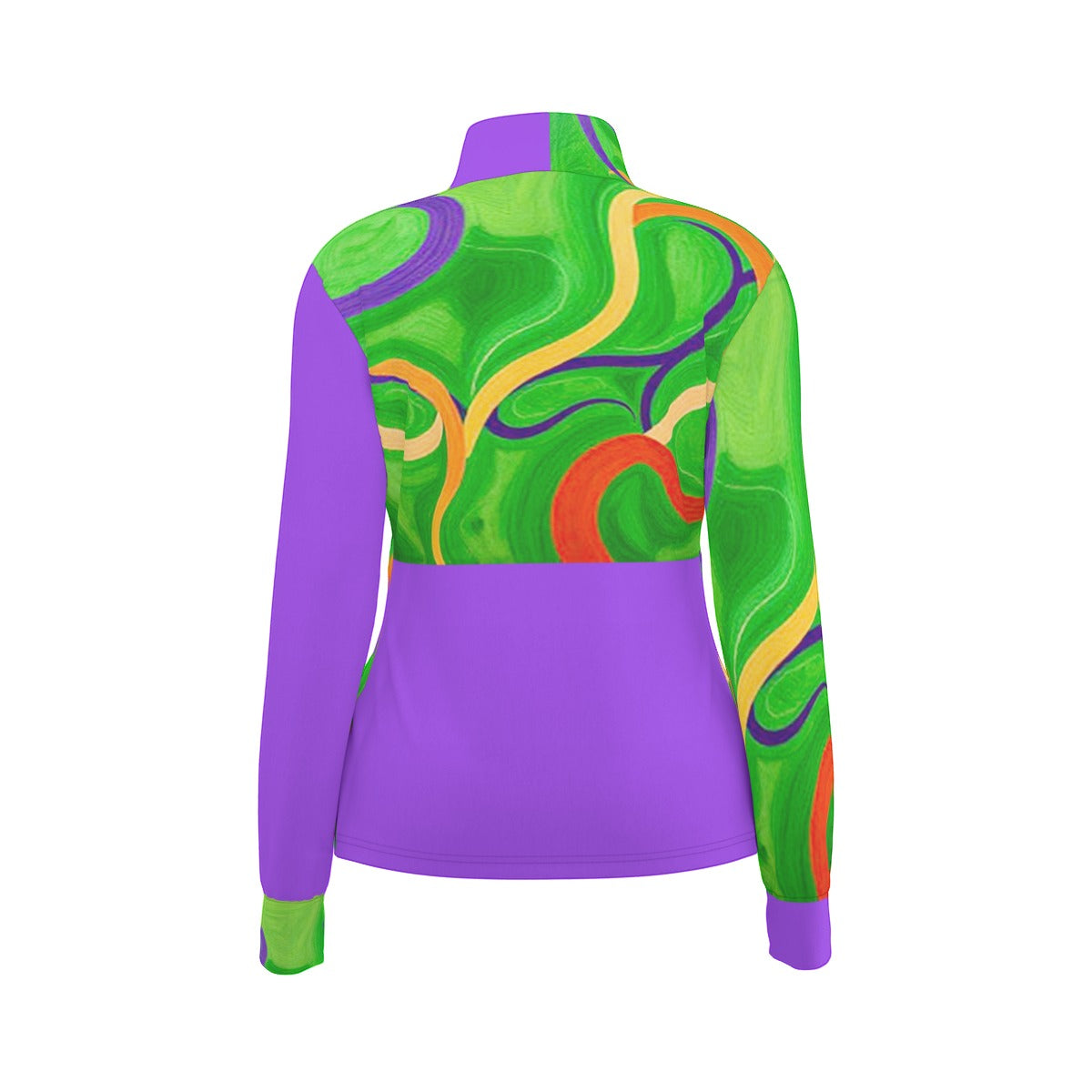 Squiggly Long Sleeve Thumbhole Jacket