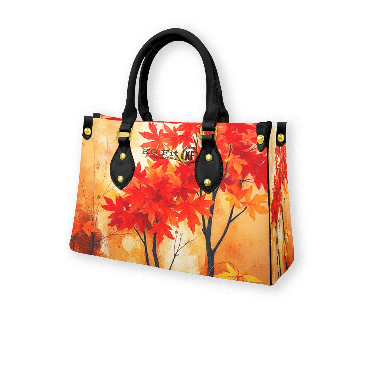 KG Fit Dawn of Autumn Women's PU Tote Bag with Zipped Interior Pocket