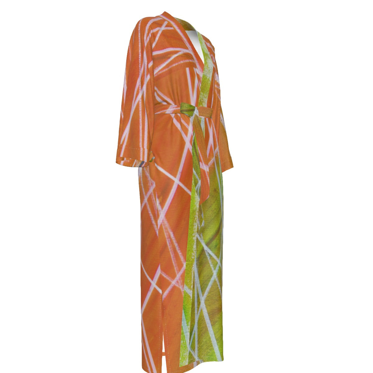 Hyped Satin Kimono Long Robe