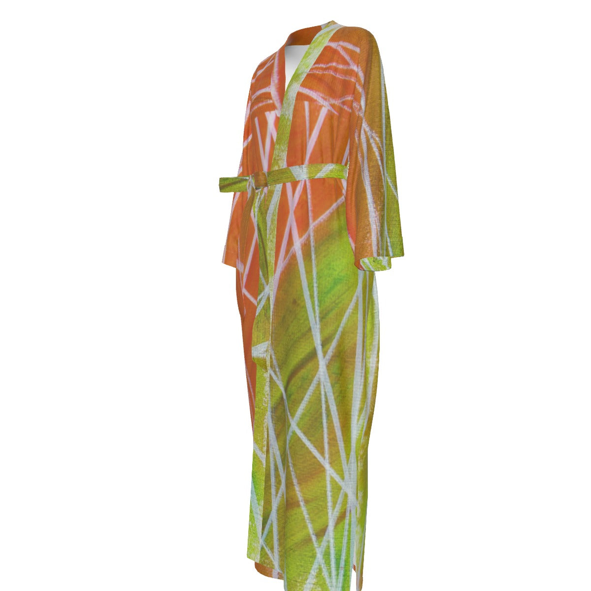 Hyped Satin Kimono Long Robe