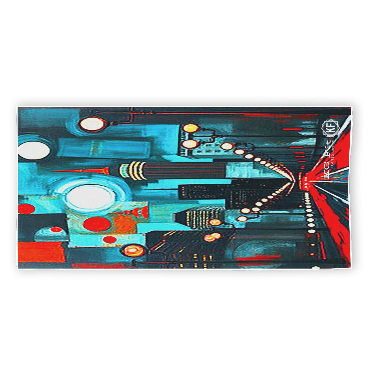 Atlanta at Nighttime Rectangular Beach Towel
