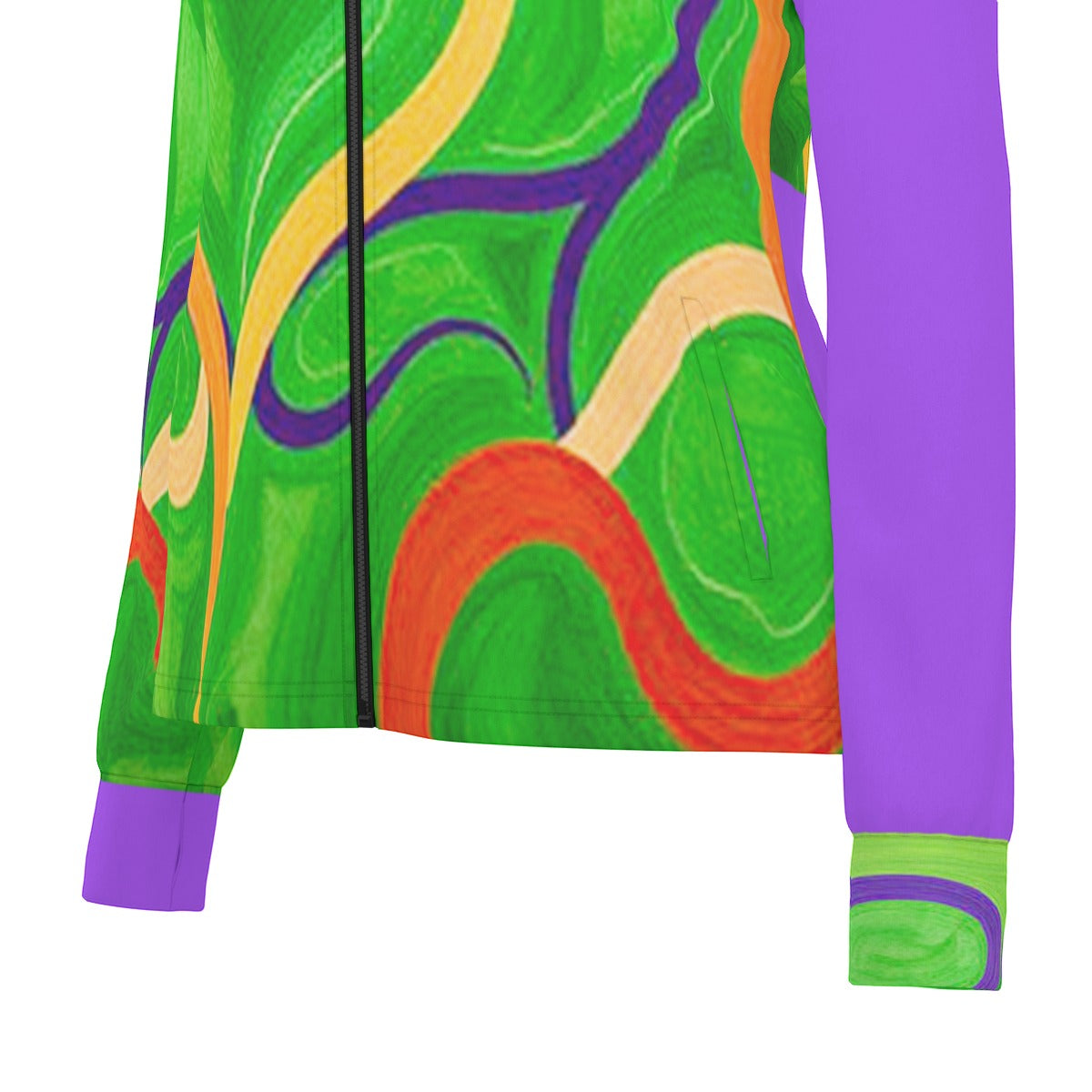 Squiggly Long Sleeve Thumbhole Jacket