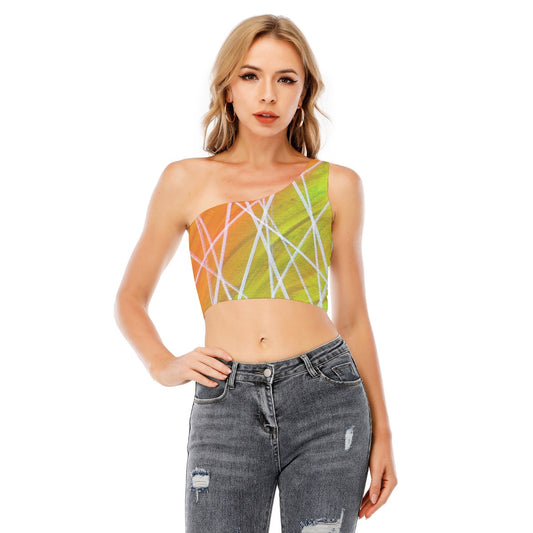 Hyped One-Shoulder Cropped Top