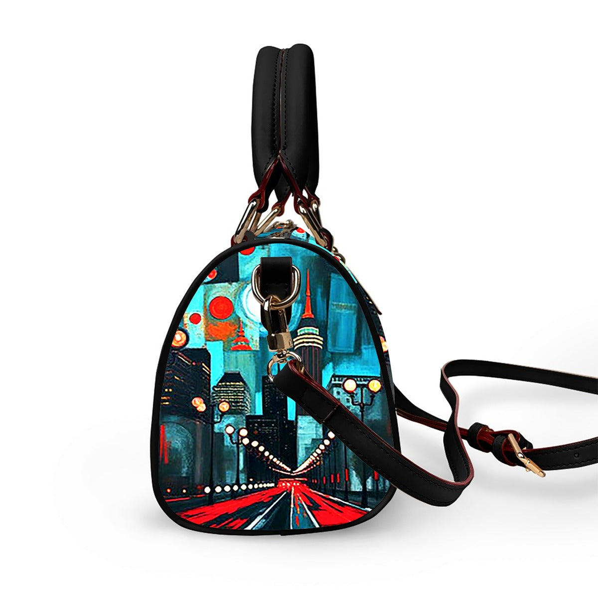 Atlanta at Nighttime Classic Barrel-Shaped Handbag