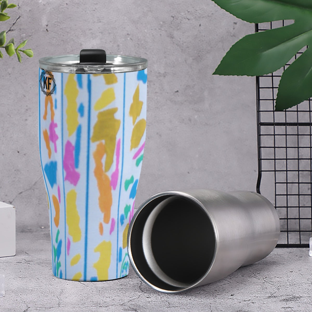 Folksy Cone Tumbler 30oz