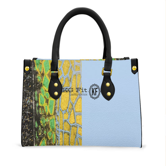 KG Fit, Earth Collection PU Tote Bag with Black Handle and Zip Pocket